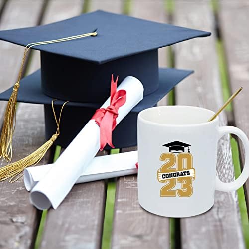 אורייקק סיום לימודים 2023 מתנות כיתת 2023 ספלי קפה כובע רווקים לתואר שני במכללות תלמידי בית הספר סטודנטים כוסות חלב תה, חבילה