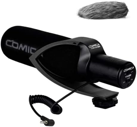 comica cvm-v30 Pro מצלמה מיקרופון חשמלי סופר-קרדיואיד מעבה רובה רובה מיקרופון וידאו לקאנון ניקון סוני פנאסוניק DSLR