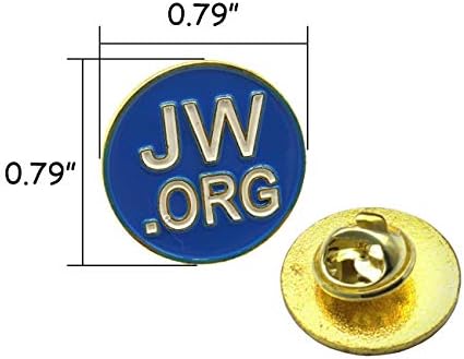25 יחידות עגול כחול JW.org סיכת דש - JW.org צוואר עניבת כובע נקודת סימון קליפ נשים או גברים חליפות-זהב עגול יהוה
