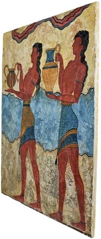 נושאי גביע מינואן פרסקו אמיתי מארמון קנוסוס ציור כרתים על הקיר