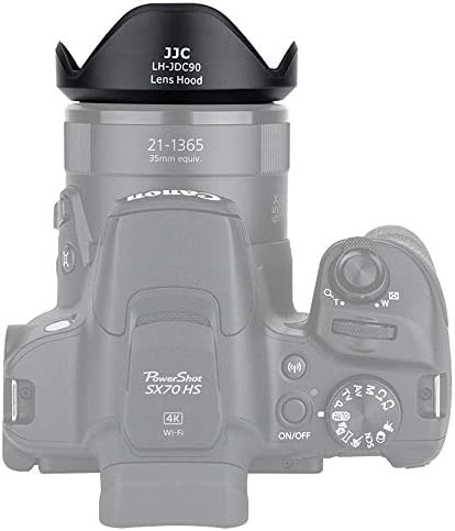 מגן צל של מכסה המנוע ההפוך של JJC עבור Canon PowerShot SX70 HS ו- SX60 HS מצלמה מחליפה CANON LH-DC90