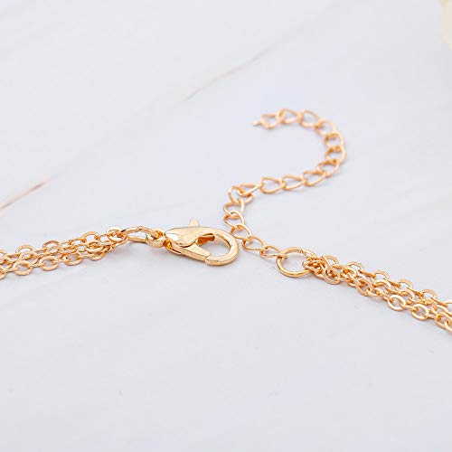 אדפליקו בוהו ישו שכבות שרשרת זהב מעגל תליון שרשראות שרשרת תכשיטים לנשים ולבנות