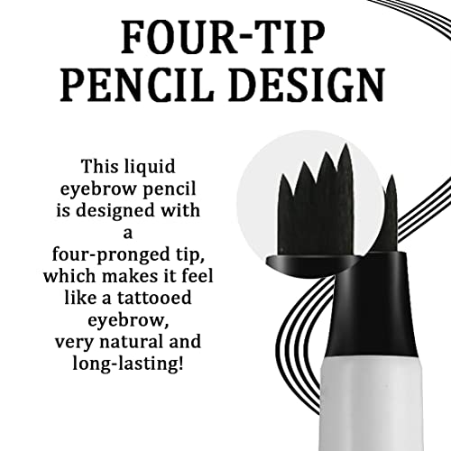 עפרונות גבות, יוצר גבות למראה טבעי בקלות, לאורך זמן, 3 ב-1:עיפרון גבות * 3; מברשת גבות * 1, חום בהיר -0902002