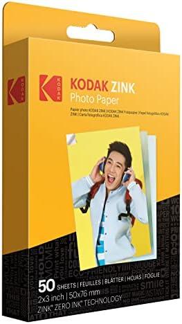 Zink Kodak Step Wireless Mobile Photo מדפסת Mini & Step Wireless Mobile Photo מדפסת מיני ונייר צילום פרימיום 2 x3