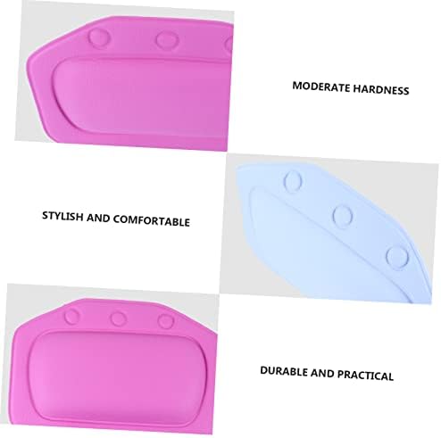 כרית אמבטיה של דויטול 2 יחידים אחוריים ספא אמבטיה תומך במשענת ראש יניקה כריות אמבטיה סגולות PVC תמיכה במקלחת קצף צוואר
