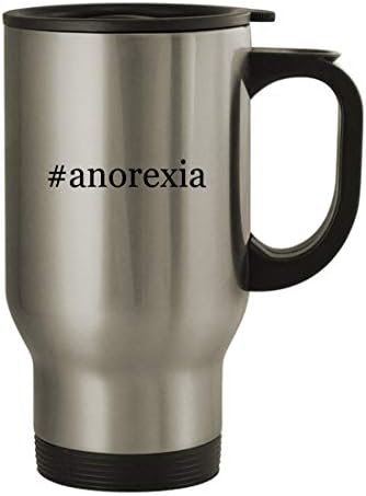 מתנות Knick Knack Anorexia - 14oz נירוסטה hashtag ספל קפה, כסף