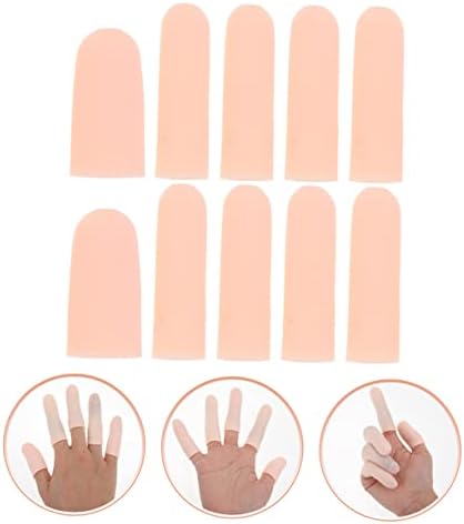 15 יחידות מיטות אצבע אגודל מגן להגמיש כלים אצבע שרוול מגן אלסטי אצבע כיסוי סיליקון אצבע שרוולים אצבע הגנה על שרוול אצבע הגנה