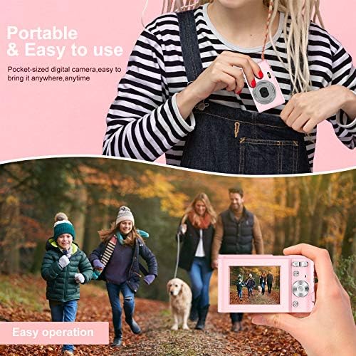 מצלמת תינוק דיגיטלית לילדים בני נוער בנים בנות מבוגרים, מצלמת ילדים 1080 פי 48 מגה פיקסל עם כרטיס 32 ג 'יגה-בייט, מצלמה