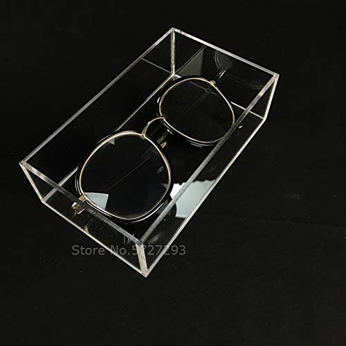Anncus Acrylic ברור 5 צד צדדי לקישוט שולחן תיבת אחסון לוסטיט שקוף משקפי שמש קטנים משקפי שמש דוכן תיבת תצוגה -