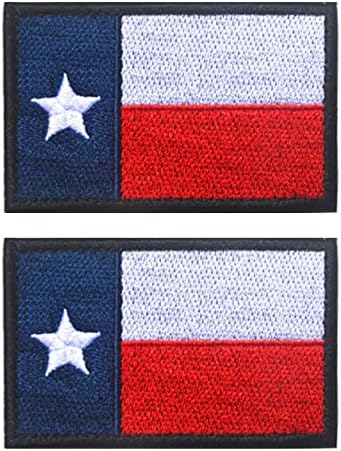 אנטריקס 2 מחשבים רגילים של טקסס דגל מדינת ברזל על תפירה על גלאי טקטי צבאי סמל רקמה ברזל על תיקון לתיקון תרמיל תרמיל
