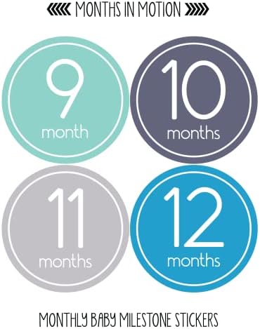 חודשי תינוק מיילסטון מדבקות / סט של 24 חודש ראשון שנה יילוד תינוקות צמיחה מדבקה לתינוקות / מקלחת מתנה
