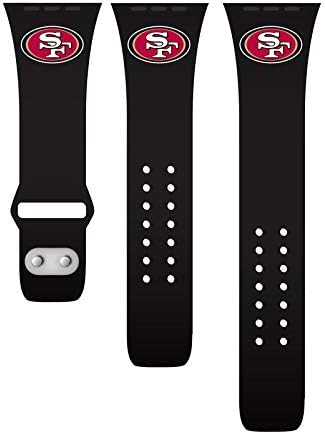 זמן המשחק San Francisco 49ers Silicone Watch להקה תואמת ל- Apple Watch