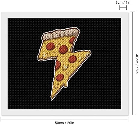 רעם מגניב פיצה פיצה יהלום ערכות 5D DIY DIY מקדחה מלאה ריינסטון אמנויות עיצוב קיר למבוגרים 16 X20