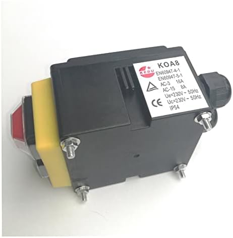 כפתור מתג הפעלה משובח KOA8 230V 16 מתג כפתור לחצן מתג אלקטרומגנטי תעשייתי עם מתגי הגנה על הפסקת ההפעלה.