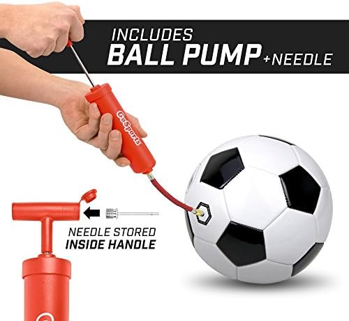 כדור כדורגל קלאסי של Gosports עם משאבת פרימיום - זמין ככדורים בודדים או 6 חבילות - בחר את הגודל שלך