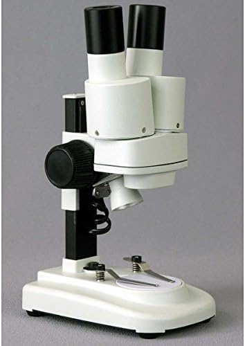 אמסקופ-מיקרוסקופ סטריאו משקפת נייד לד 100ז, עיניות פי 10 ופי 25, הגדלה פי 20 ופי 50, מטרה פי 2, מקור אור לד, לוח