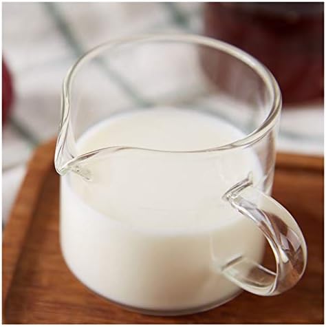 חלב קנקני חלב קנקן קרם זכוכית עם ערכת סט קפה ידית 70 מל/120 מל מושלמת להגשת קרם חלב צלוחית סלט חמה סירופ