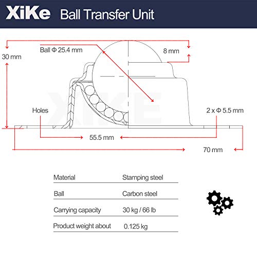 מסבי העברת כדור רולר של Xike 8 Pack 1 אינץ ', המשמשים לעמדת הרים, ציוד העברה ומערכת הילוכים.