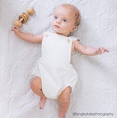 לופג'ה יילוד תינוקת קיץ רומפר יוניסקס כפתור סרבל בצבע אחיד תלבושות ללא שרוולים ללא שרוולים תלבושות 1 pcs