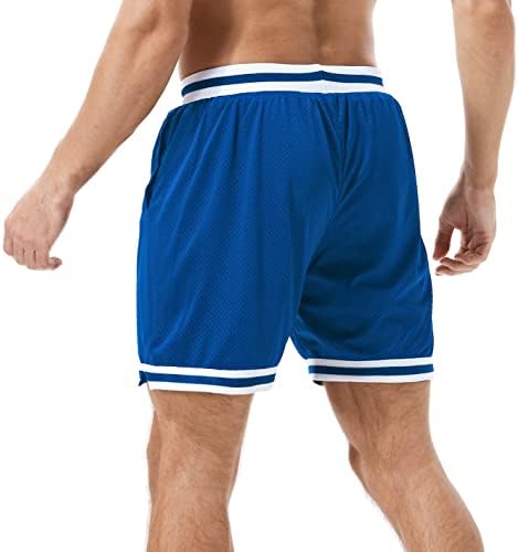 Healong כדורסל מכנסיים אתלטים גברים - גברים - אימון אימון ספורט כושר ספורט שורט רטרו רטרו אופנה מזדמן קצר עם כיסים