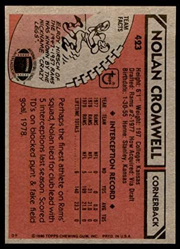 כרטיס טירון נולן קרומוול 1980 Topps 423
