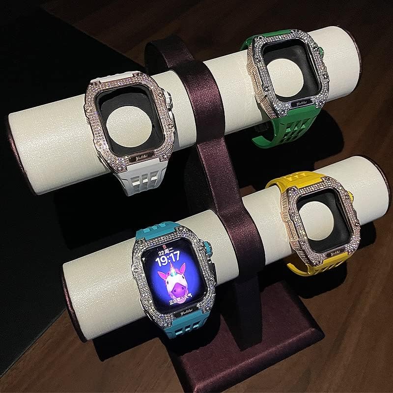 סגסוגת טיטניום של רצועת גומי של גומי לסגסוגת טיטניום עבור Iwatch Watch SE/4/5/6 Apple Mod Mod אביזרי אביזרים להחלפת
