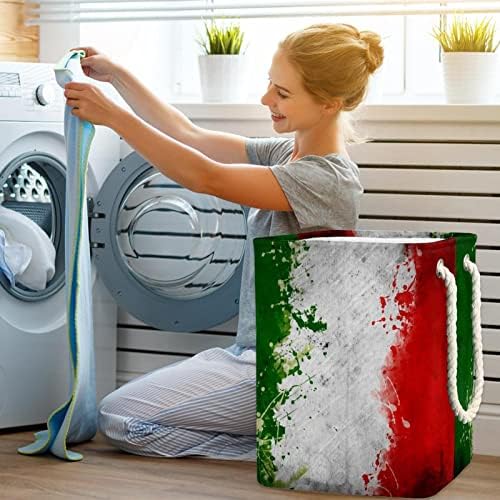 כביסת איטליה דגל ירוק לבן אדום מתקפל סלי כביסה משרד כביסה סל בגדי אחסון ארגון לאמבטיה שינה במעונות