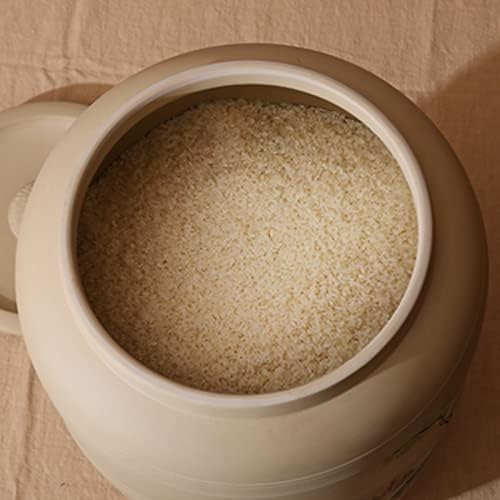 טואו רטרו אורז מתקן 66 קילו קרמיקה גדול קיבולת אטום דגנים אחסון מיכל עם מכסה תבואה מתקן מתאים למטבח סויה, תירס, קמח, סוכר,