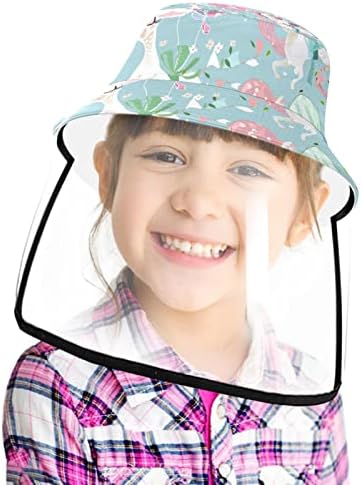 כובע מגן למבוגרים עם מגן פנים, כובע דייג כובע אנטי שמש, סרטן כחול מצויר