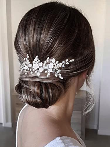 חתונה פרח הכלה חתונת שיער גפן קריסטל כלה בגימור עלה כיסוי ראש הכלה כיסוי ראש שיער אביזרי עבור נשים ובנות.