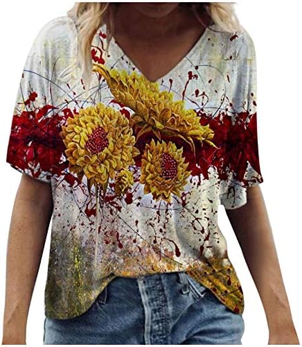 טרנדי מקרית נשים חולצות לנשימה רופף בכושר שיפוע כיכר צוואר קיץ חולצות רגוע קצר שרוול