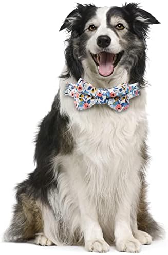 עניבת פרפר כלבים, עניבת פרפר צווארון כלבים, צווארון פרחי כלבים, אבזם נעילה ייחודי