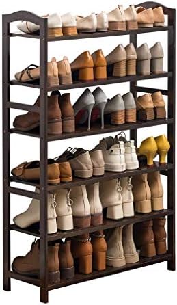 KMMK ארון כניסה מסדרון מסדרון מתלה נעליים במבוק 6 קומות ארון בית ל -24 זוגות נעליים, מארגן אחסון מתלה נעל