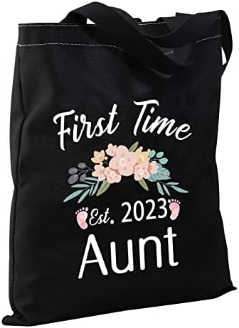 פעם ראשונה דודה מתנות דודה חדשה מתנות דודה EST 2023 תיק תיק דודה להיות מתנות דודה דודה מתנות לתקיות דודות חדשות