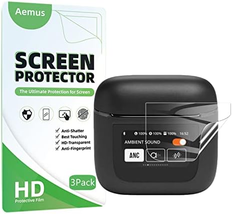 AEMUS (3 חבילות תואמות ל- JBL Tour Pro 2 Protector Screen Protector HD PET Suldector
