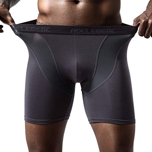 מכנסי בוקסר BMISEGM לגברים אורזים תחתונים סקסיים דקים ומכנסי ייבוש ספורט נושמים ארוכים גברים שטוחים מהיר של גברים תחתונים