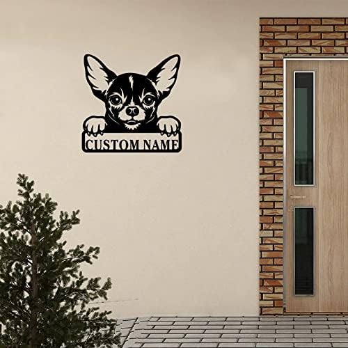 שלט מתכת שם מותאם אישית שלט מחמד שלט כלב פלאק מודרני גדול מתכת ברזל קיר קיר יצירות אמנות שלט וינטג 'דלת מתכת