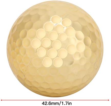 כדורי גולף זהב 4 יחידות זהב שכבה כפולה ציפוי זהב אביזר כדור גולף