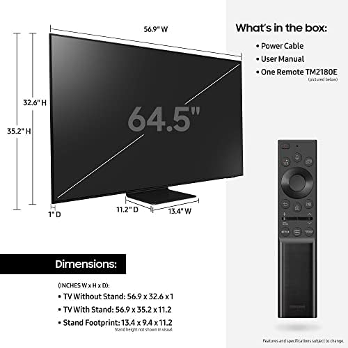 Samsung QN65QN9DAAFXZA 65 Neo QLED 4K HDR טלוויזיה חכמה עם כיסוי נוסף לשנה על ידי Epic Protect