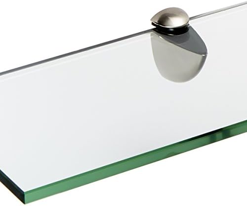 מדף זכוכית טווס זכוכית ספנקראפט, פלדה מוברשת, 6X21