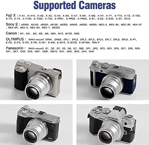 TTArtisan 35mm F1.4 APS-C עדשת המצלמה כסף גרסה עבור אולימפוס מאקרו 4/3 הר מצלמות כמו EPM1、EPM2、EPL5、EPL6、EPL7、EPL8、EPL9、E-P1、E-P2、E-P3、E-P5、E-P6、E-M1、