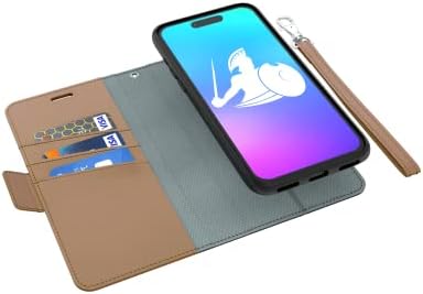 הגנת EMF של Secenershield & 5G אנטי קרינה iPhone 14 Pro - RFID חוסם מגן EMF מארז הארנק הניתן לניתוק עם רצועת
