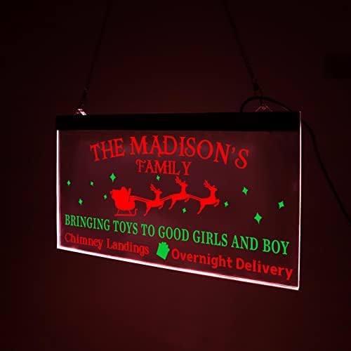 חג שמח סנטה קלאוס איילים צבע LED LED שלט ניאון ירוק ואדום סנטה קלאוס ניאון שלט קליל שלט סנטה שלט זחילה קישוט