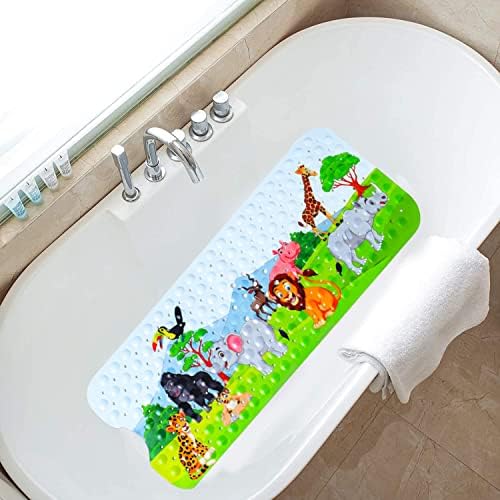 מחצלת אמבטיה לגיגית לילדים קריקטורה שאינם מחליקים מחצלת אמבטיה תינוקת ארוכה במיוחד אנטי להחליק פעוטות פעוטות מחצלת רצפת מקלחת