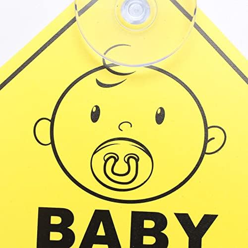תינוק ג ' נבוד במדבקה לרכב למכוניות, תינוק על לוח שלטי אזהרה עם כוסות יניקה, עמיד וחזק ללא שאריות