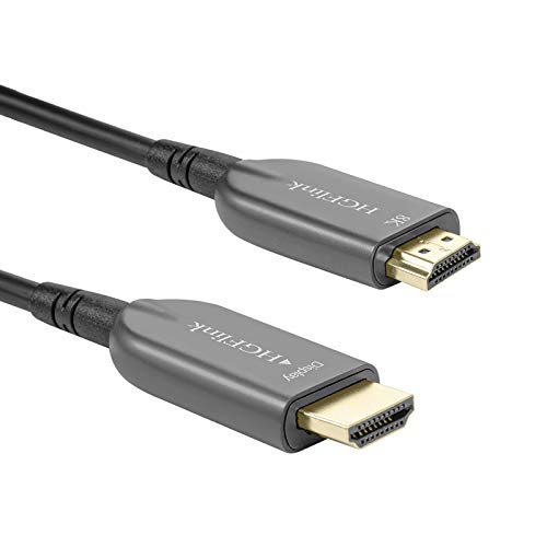HGFLINK 8K HDMI 2.1 כבל אופטי סיב אופטי 33ft Ultra HD תומך דינמי HDR EARC 8K60Hz 4K120Hz 48GBPS HDCP 2.2 תואם לאחור עם HDMI2.0