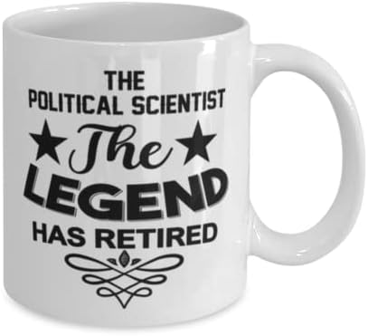 מדען פוליטי ספל, האגדה יש בדימוס, חידוש ייחודי מתנת רעיונות עבור מדען פוליטי, קפה ספל תה כוס לבן