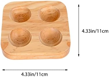 קבילוק עץ ביצה מחזיק ביצת מגש 4 חורים ביצת צלחת ביצת דוכן תצוגת אחסון מכולות מתלה ביצת לקשט ערכת שולחן מקרר