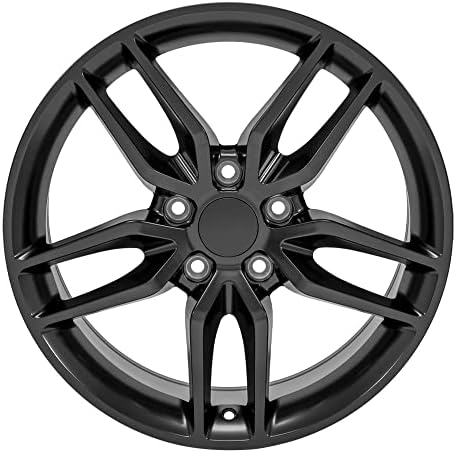 OE Wheels LLC 18 אינץ 'חישוקים מתאימים לשברולט קורבט 05-2013 C7 Stingray Style CV27B 19x10/18x8.5 חישוקים סטן סטור