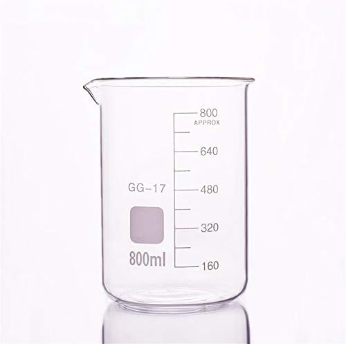 מעבדת גברים הרים 2 יחידות 800 מל כוס זכוכית בצורה נמוכה למעבדה מעבדה מעבדת מעבדה במדידת חינוך מעובה ציוד מדעי מדע